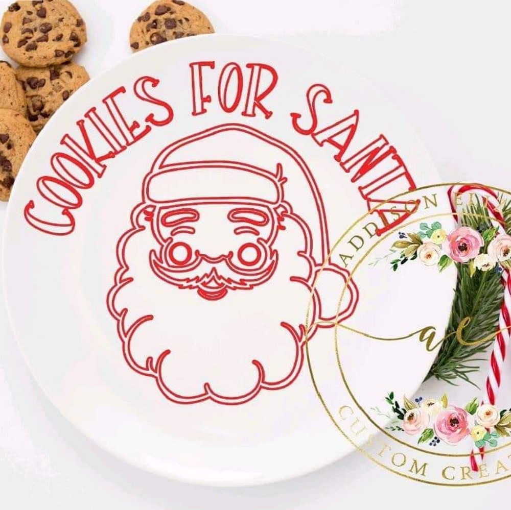 Cookies for Santa plate